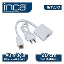 Inca Ihtv-7Ts Hdmı To Vga Jaklı Ses Kablosu 20Cm - 1