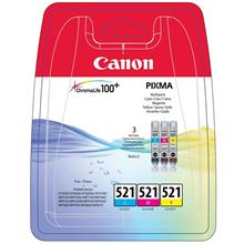 Canon Clı-521 Cyan-Magenta-Yellow Mavi-Kırmızı-Sarı 3Lü Multipack Mürekkep Kartuş(450.10.20.0052)