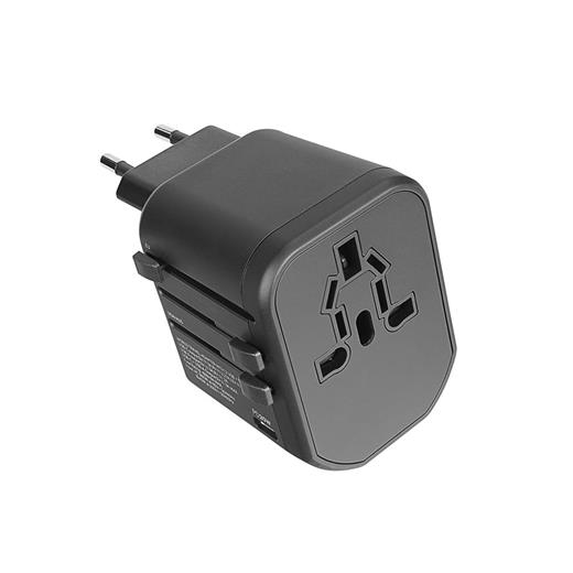 S-Link Sl-Wl20Pd 2-Usb 2.4A + Pd 20W Yedek Akım Sigortalı 100-240V Universal Çevirici Priz Adaptör(250.10.10.0280)