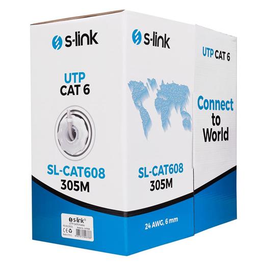 S-Link Sl-Cat608 305Mt Utp Cat6 Kablo 24Awg(250.10.50.0125)