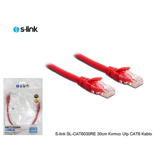 S-Link Sl-Cat6030Re 30Cm Kırmızı Utp Cat6 Kablo(250.10.50.0216)
