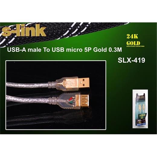 S-Link Slx-419 0.30Mt Micro 5P Kamera Kablosu(250.10.70.0031)