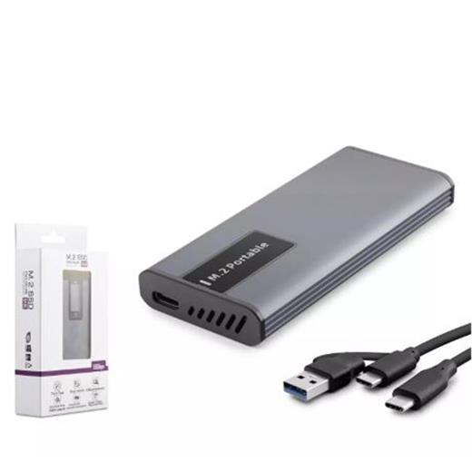 Hadron Hdx1781 Ssd Kutu Type-C3.1 + Usb3.0 Ngff Alimünyum + Plastik M2 Chıp Rtl9201R Rgb Gr(300.80.10.0046)