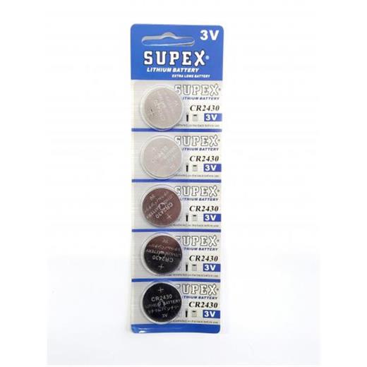 Supex Cr2430-C5 3V Lityum Düğme Pil 5Li Paket(420.10.40.0054)