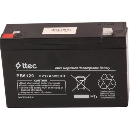 Ttec 6V 12Ah Bakımsız Kuru Akü(420.20.10.0044)