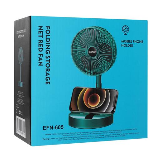 Everest Efn-605 Masaüstü Şarj Edilebilir Yeşil 800Mah Usb Fan(420.50.10.0017)