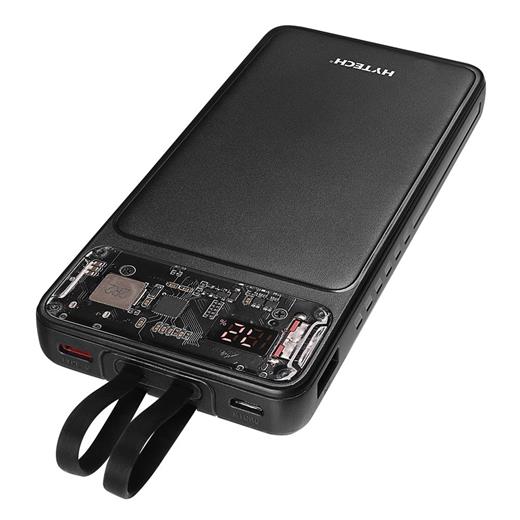 Hytech H120 10000Mah Hsc22.5W Pd20W+Qc3.0 18W Siyah Lcd Şeffaf Taşınabilir Pil Şarj Cihazı Powerbank(420.60.10.0206)