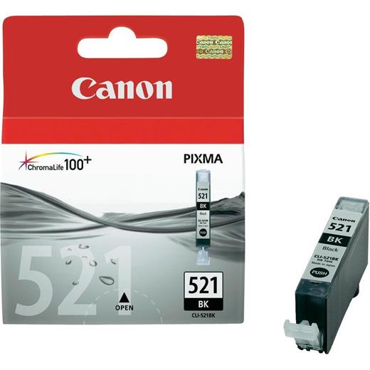 Canon Clı-521Bk Black Siyah Mürekkep Kartuş Mp260-540-550-560-620-630 Mx860-870(450.10.20.0053)