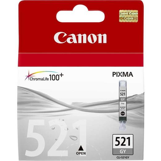 Canon Clı-521Gy Grey Gri Mürekkep Kartuş Mp260-540-550-620(450.10.20.0055)