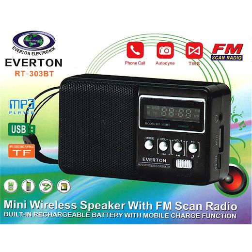 Everton Rt-303Bt Fm-Usb-Tf  Şarjlı Dijital Göstergeli Radyo(550.20.20.0003)