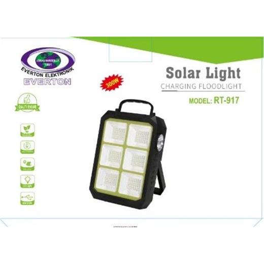 Everton Rt-917 Şarjlı 300W Solar Panelli Projektör Led(800.10.10.0161)