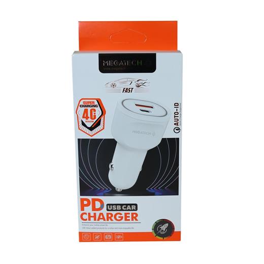 Megatech T05-M40 Beyaz  40W Pd-Usb Araç Çakmaklık Şarj Başlığı Hızlı Şarj(800.15.40.0028)
