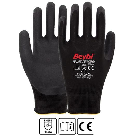 Beybi B-Flex120 9Beden 12Li Micro Köpük Nitril Eldiven (4131X)(800.40.10.0072)