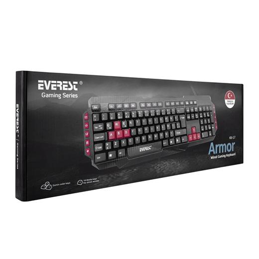 Everest Kb-G7 Armor Siyah Usb Q Gaming Oyuncu Klavyesi(900.40.40.0113)