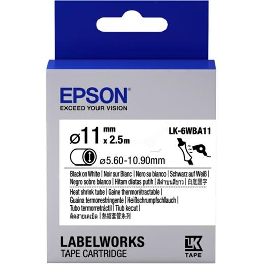 Epson Lk-4Wba5 Beyaz Üzeri Siyah Makaron (3-5,7 Mm Çap) 2,5Metre(900.40.40.0164)