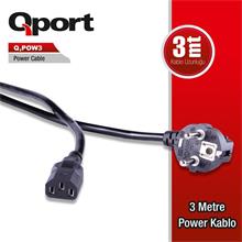 Qport Q-Pow3 3M Pc Power Kablosu - 1