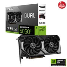 Asus Dual Geforce Rtx 5060 Ti 8Gb Gddr7 Oc Edition 28 Gbps 128-Bit Dual-Rtx5060Tı-O8G Ekran Kartı(100.25.20.0500)