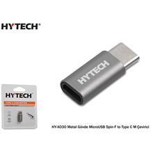 Hytech Hy-Xo30 Gümüş Metal Gövde Microusb 5Pin F To Type C M Çevirici(250.10.10.0122)