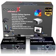 Apronx Apx-120M-B Cat5E-Cat6 120 Metre Fullhd 1080P Hdmı Extender(250.10.10.0132)