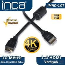 Inca Imhd-10T 10M 4K 1,4 V 3D Altın Uçlu Hdmı Kablo(250.10.20.0046)