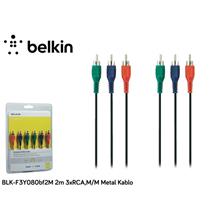 Belkin Blk-F3Y080Bf2M 2M 3Xrca,M-M Metal Kablo(250.10.40.0006)