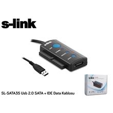 S-Link Sl-Sata35 Usb 2.0 To Sata + Ide Data Çevirici (250.20.10.0031)