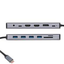 Vcom Cu4706 Type-C To Hdmı-2+Dp+Usb3.0-3+Type C+Usb2.0+Rj45+Sd2.0+Tf2.0+Pd+Dc 3.5Mm 13 İn 1 Çevirici(250.20.20.0040)