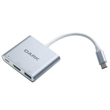 Dark Dk-Ac-U31X32 3İn1 Usb3.1 Type C Erkek-Usb3.0-Hdmı (4K Uhd)-Usb3.1 Type C Şarj (250.20.20.0101)