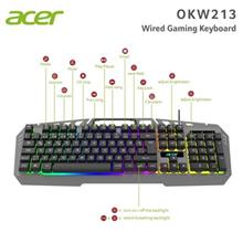 Acer Okw213 Gri Rgb Rainbow Backlit Gaming Keyboard Rainbow (Kablo Uzunluğu 1,5Mt)(300.10.30.0085)