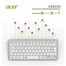 Acer Okr220 Beyaz Multidevice Dual Mode 2.4Ghz Bluetooth Klavye (Smart Tv)(Android)(300.10.30.0087)