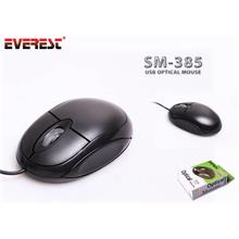 Everest Sm-385 Siyah Usb Kablolu Optik 800 Dpı 3 Buton Mouse(300.20.20.0018)