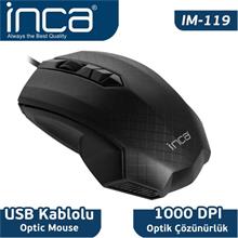 Inca Im-119 Usb Siyah Optik Mouse (Kablo Uzunluğu 150 Cm )(300.20.20.0075)