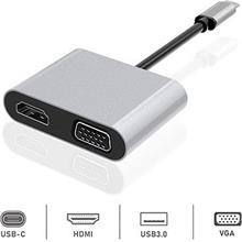 Dexim Dhu0004 Premium 4 İn 1 Usb-Typ-C Hdmı Vga Hub For İpad Pro, Macbook, Pc, Laptop (300.40.10.0074)