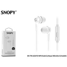 Snopy Sn-778 Legato Beyaz Mp3 Kulak İçi Kulaklık (300.70.20.0031)