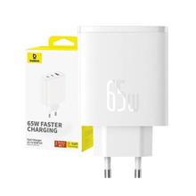 Baseus P10152301213-00 Cube Pro 2C+U 65W Şarj Cihazı Beyaz(300.70.40.0112)
