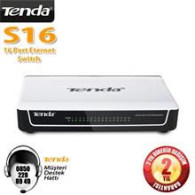Tenda S16 16 Port 10-100 Mbps Switch Plastik Kasa(400.40.10.0011)