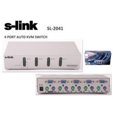 S-Link Sl-2041 4Pc-1Mn Vga+Ps-2 Otomatik Kvm Switch(400.60.20.0060)