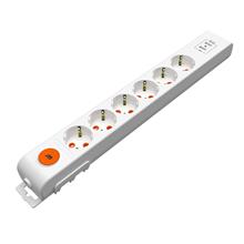 Mutlusan Rı-Tech 6Lı Anahtarlı 2Usb Klemensli Topraklı  Grup Priz  (001 175 650001 00 00)  (400.70.20.0280)