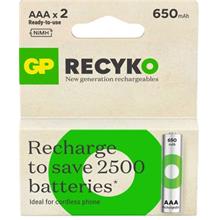 Gp Aaa 650 Mah Şarjlı İnce Kalem Pil 2Li Paket Gp65Aaahchp-Bu2(420.10.10.0017)