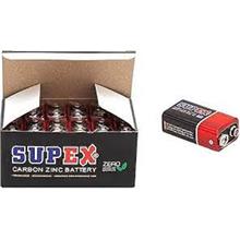 Supex 6F22 9V Çinko Karbon Pil 12 Li Paket   (420.10.30.0021)