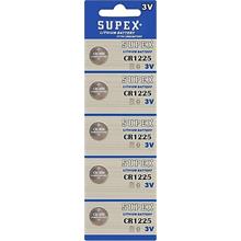 Supex Cr1225-C5 3V Lityum Düğme Pil 5Li Paket(420.10.40.0043)
