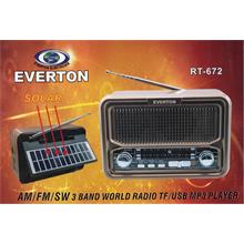 Everton Rt-672 Bluetooth Fm-Usb-Tf-Aux Şarjlı Solar Nostaljik Radyo(550.20.20.0052)