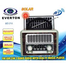 Everton Rt-711-Usb-Tf-Am-Fm-Sw-Tws-Usb Güneş Eenerjili  Nostaljik Radyo(550.20.20.0130)
