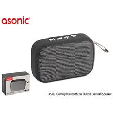 Asonic As-02 Gümüş Bluetooth 3W Tf-Usb Destekli Speaker(550.50.50.0042)