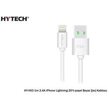 Hytech Hy-X93 1M 2.A İphone Lightning Beyaz Şarj Kablosu
(750.60.15.0095)