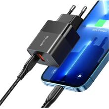 Mcdodo Ch-1952 20W 1Xtype-C Ve 1Xusb Girişli Şarj Adaptörü + Type-C To İphone Kablo - Siyah(750.60.20.0074)