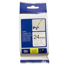 Brother Tze-Fx251 24 Mm Beyaz Üzeri Siyah Esnek Laminasyonlu Etiket(850.50.40.0033)