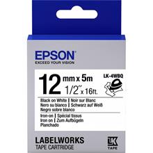 Epson Lk-4Wbq Ütüyle Transfer Beyaz Üzeri Siyah 12Mm 9Metre Etiket(850.50.40.0061)