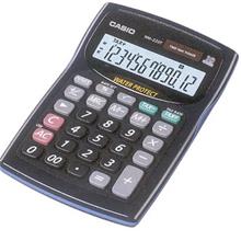 Casio Wm-220Ms-Bu 12 Hane Mavi Suya-Toza Dayanıklı Masa Üstü Hesap Makinesi(950.10.10.0124)