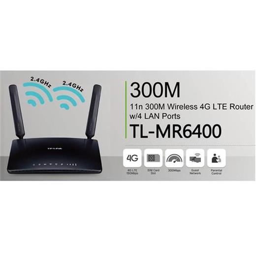 Tp-Lınk Tl-Mr6400 300Mbps 4G Lte Kablosuz N Router
